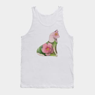 Pretty kitty pink blossom - watercolor painting Tank Top